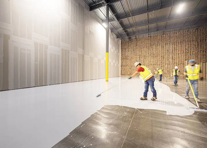 Commercial flooring installation