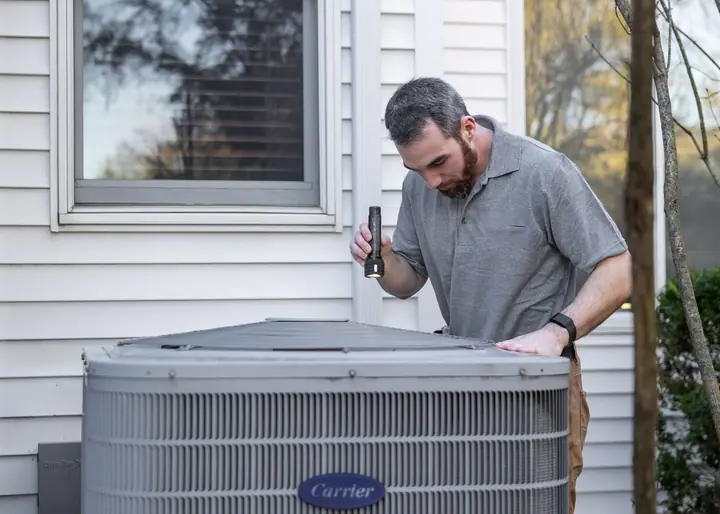 HVAC and mechanical technicians on a commercial project