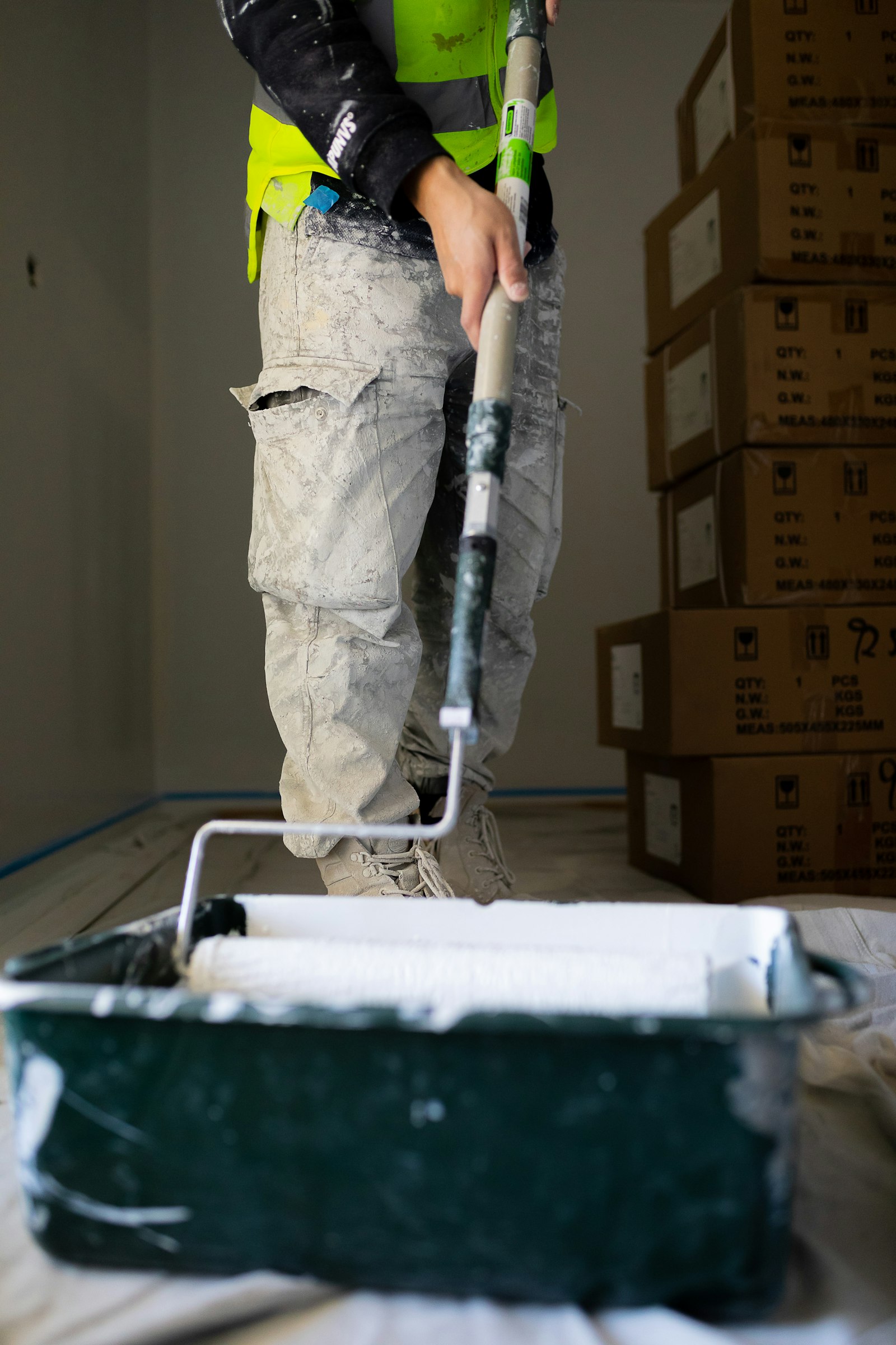 Commercial painting crew at work