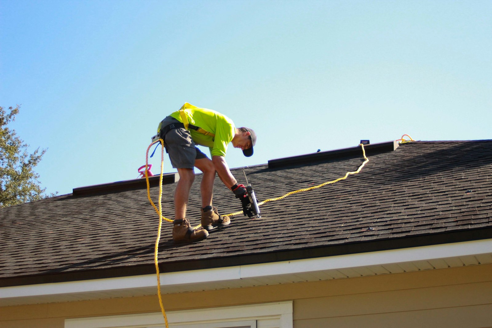 Commercial roofing installation in progress